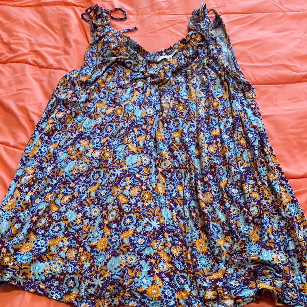 Womens Pure Good floral Tank Top soft Size med